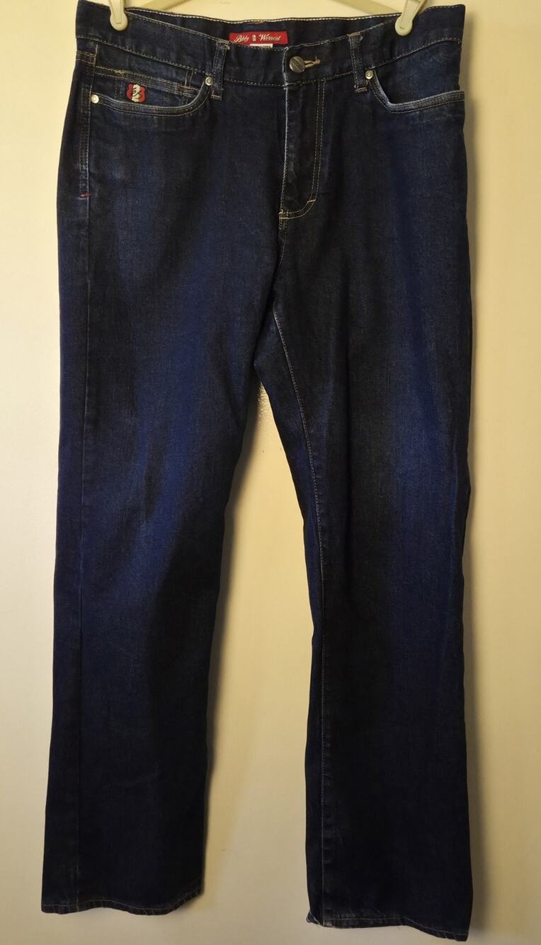 Es Footwear Blue Bobby Worrest Denim Jeans Size 34 X 32 Pre Owned Rare *read